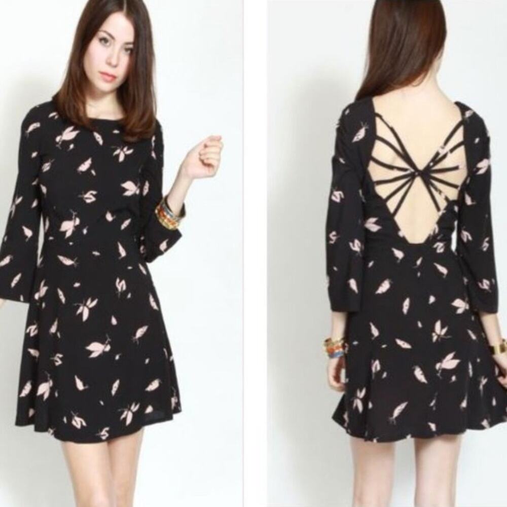 Something Else by Natalie Wood Nightwings Web Open Back Dress Size 10